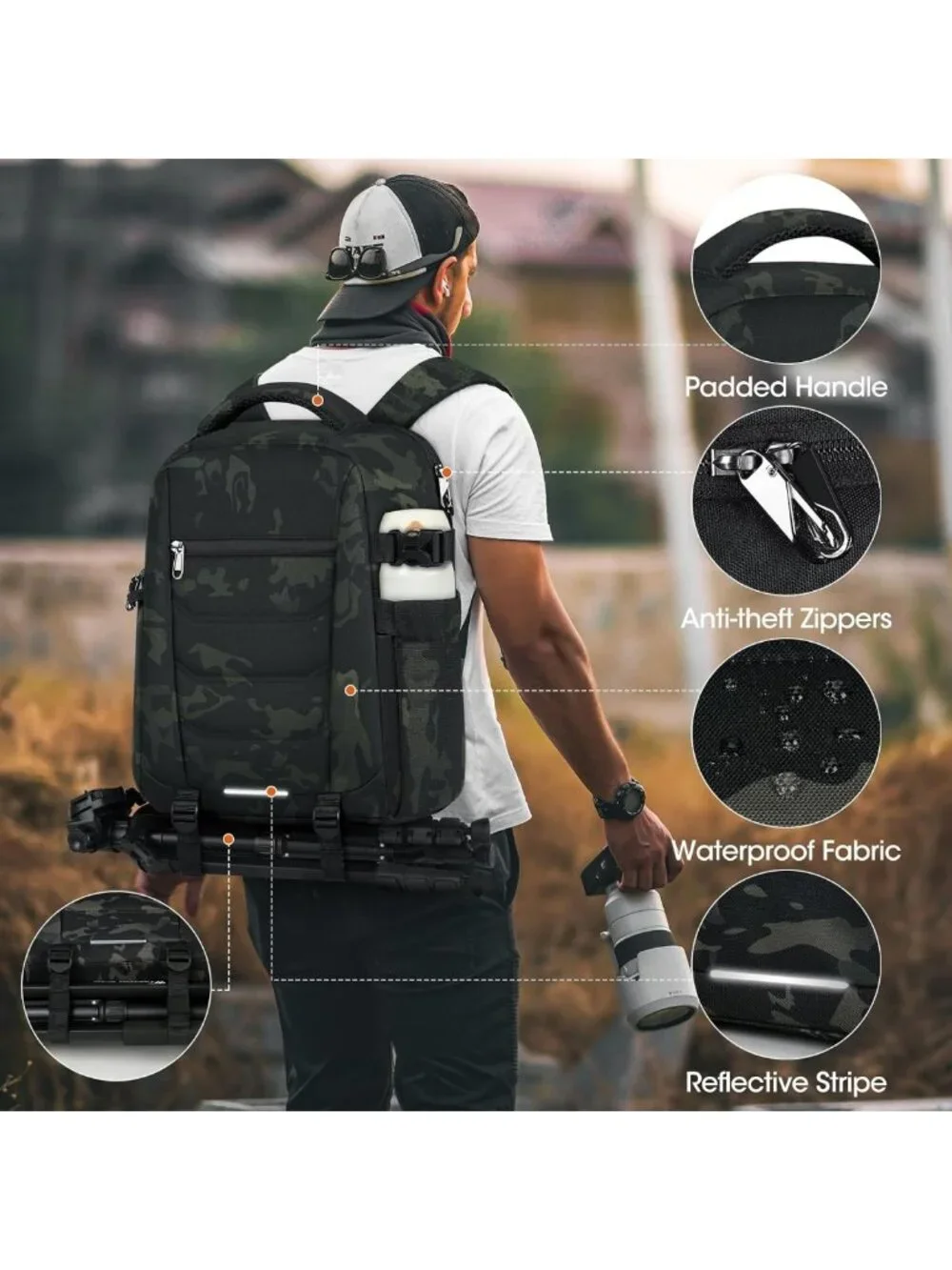 Versatile Camera Backpack for DSLR, SLR & Mirrorless - Professional Photography